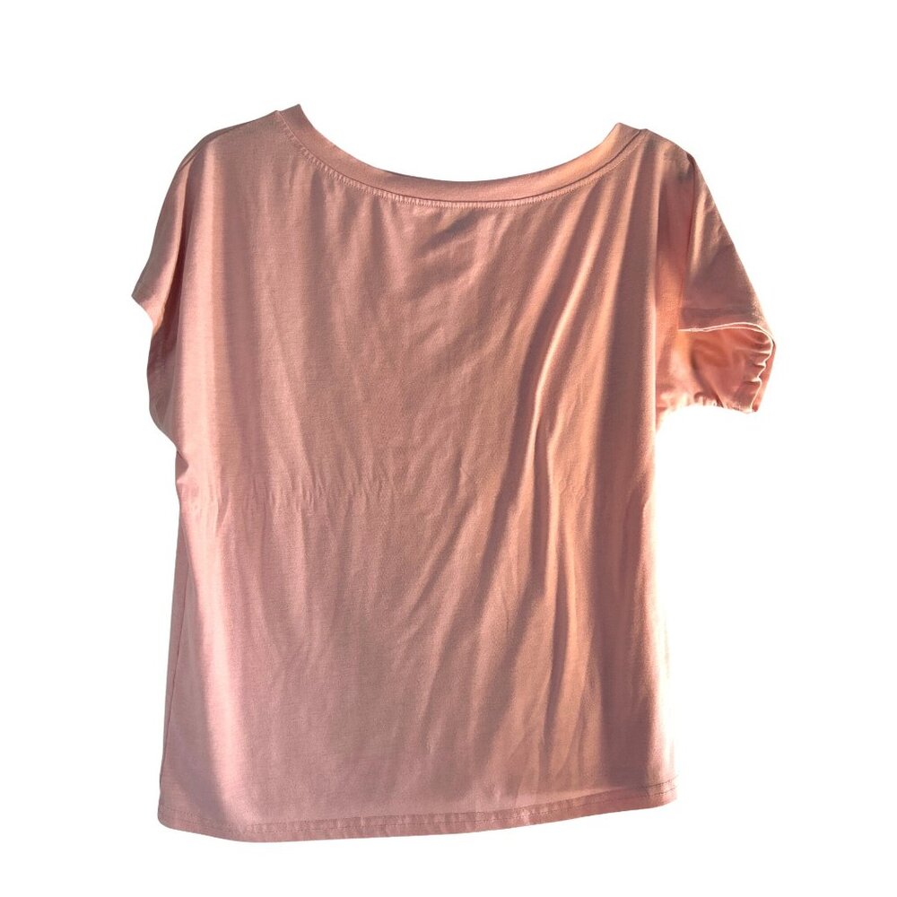 Perout Womens Tee Short Sleeves Pink Size M